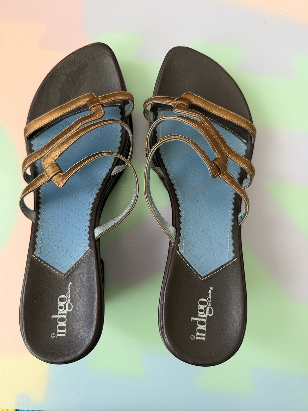 Indigo by Clarks Strappy Wedge Sandals ✨